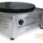 OMCAN - Countertop Stainless Steel Crepe Griddle with 15.62" diameter Cast Iron Plate