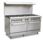 OMCAN - 60" Commercial Natural Gas Range with 10 Burners 2 Ovens 362,000 BTU - 46027