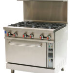 OMCAN - 36-inch Commercial Liquid Propane Range with 6 Burners and Convection Oven - 47450