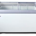 OMCAN - 50-inch Ice Cream Display Chest Freezer with Curve Glass Top - 27941
